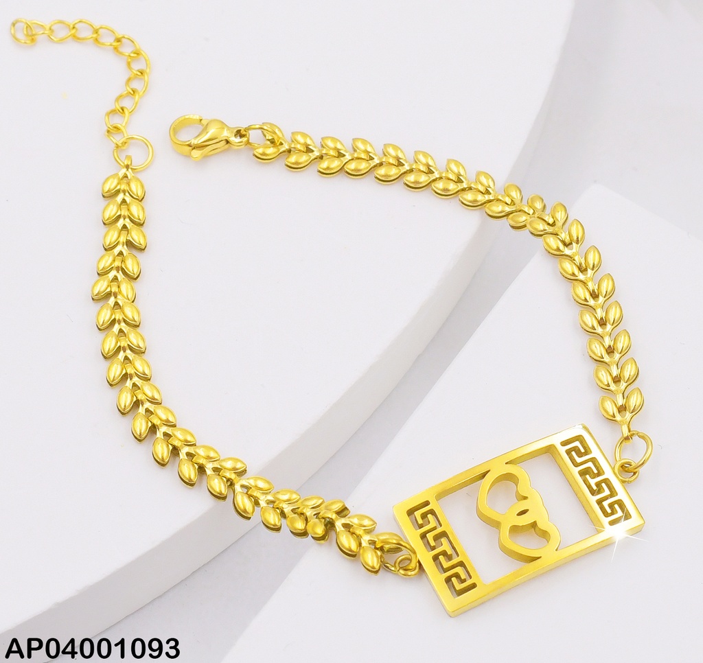 PULSERA  PLACA 2 CORAZONES 0713301-W02