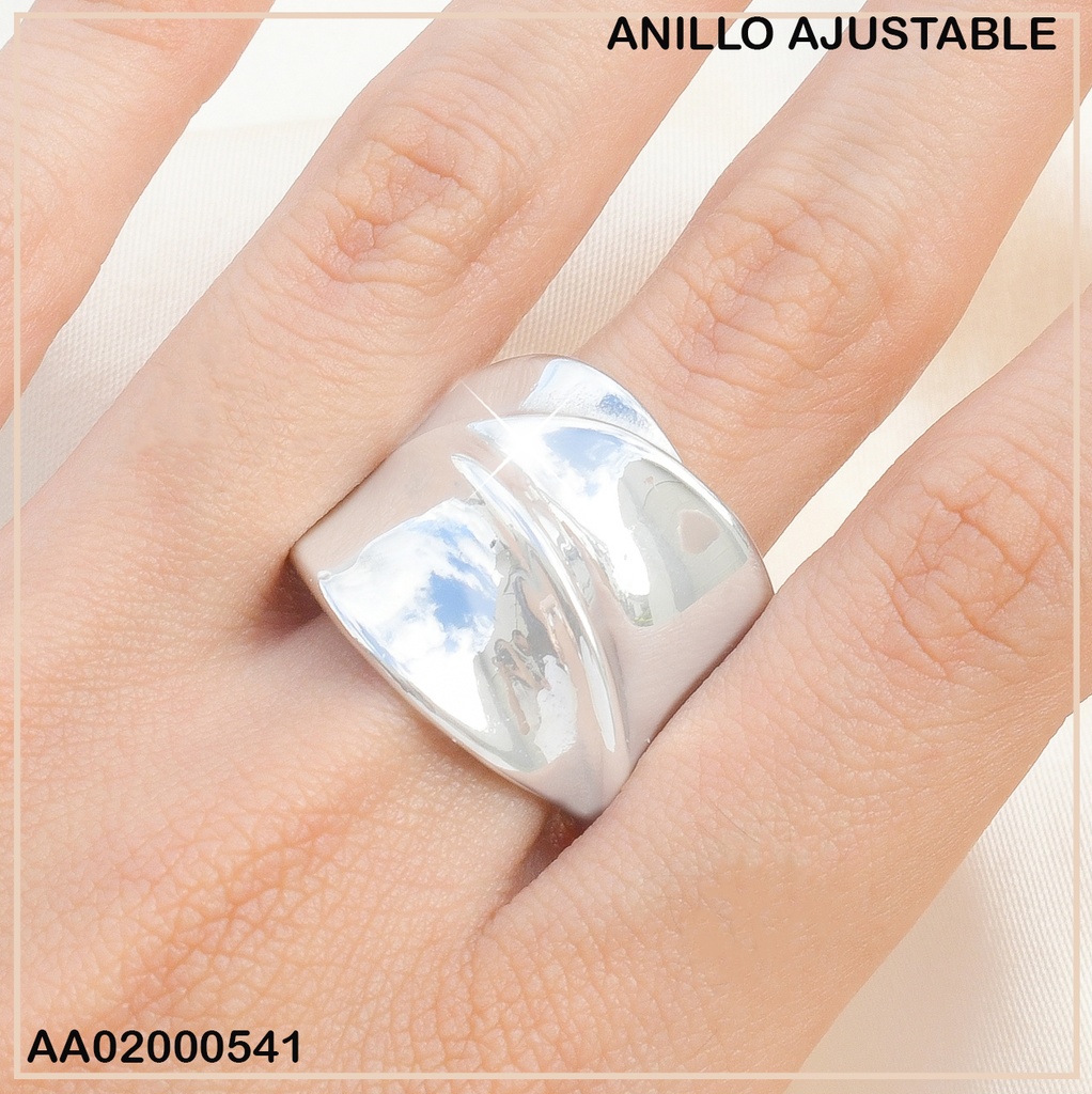 ANILLO PLATEADO GRUESO CON GRABADO 0710792-334