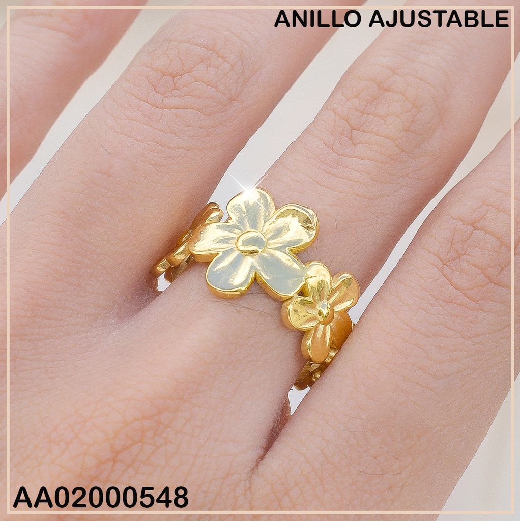 ANILLO AJUSTABLE GRUESO FLORES 0711101-334