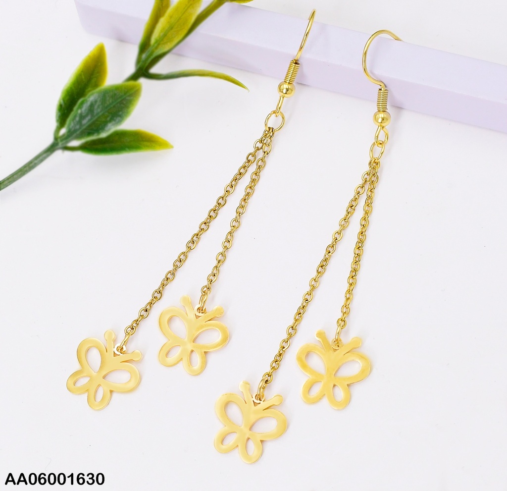 ARETES COLGAR DOS CAD. MARIPOSA 0740761 - W163