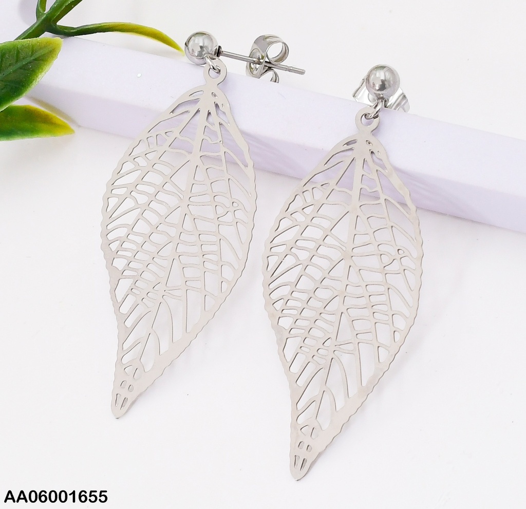 ARETES PLATEADO HOJA 0740222-W47
