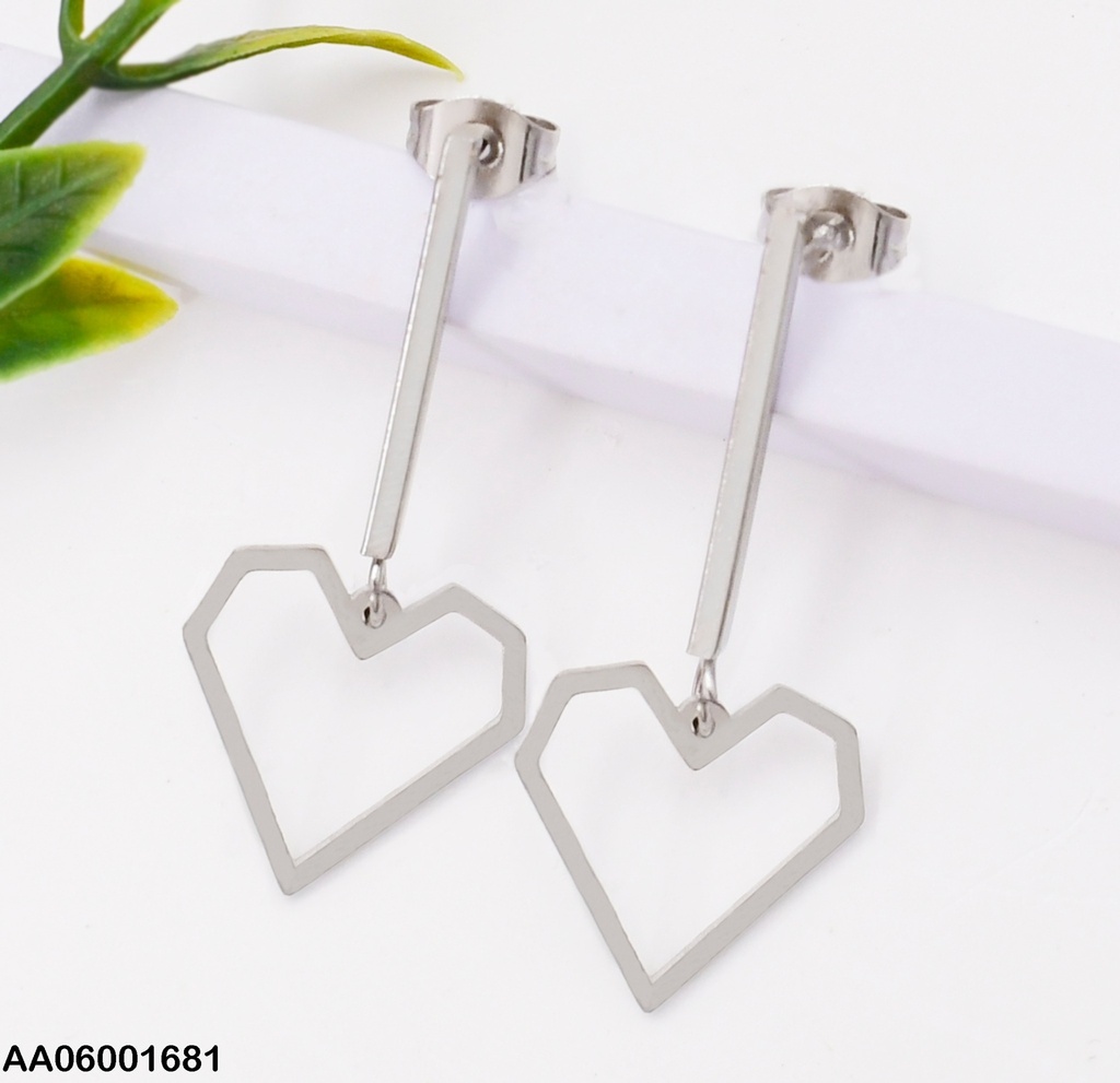ARETES PLATEADO PALITO CORAZON 0740242-W47