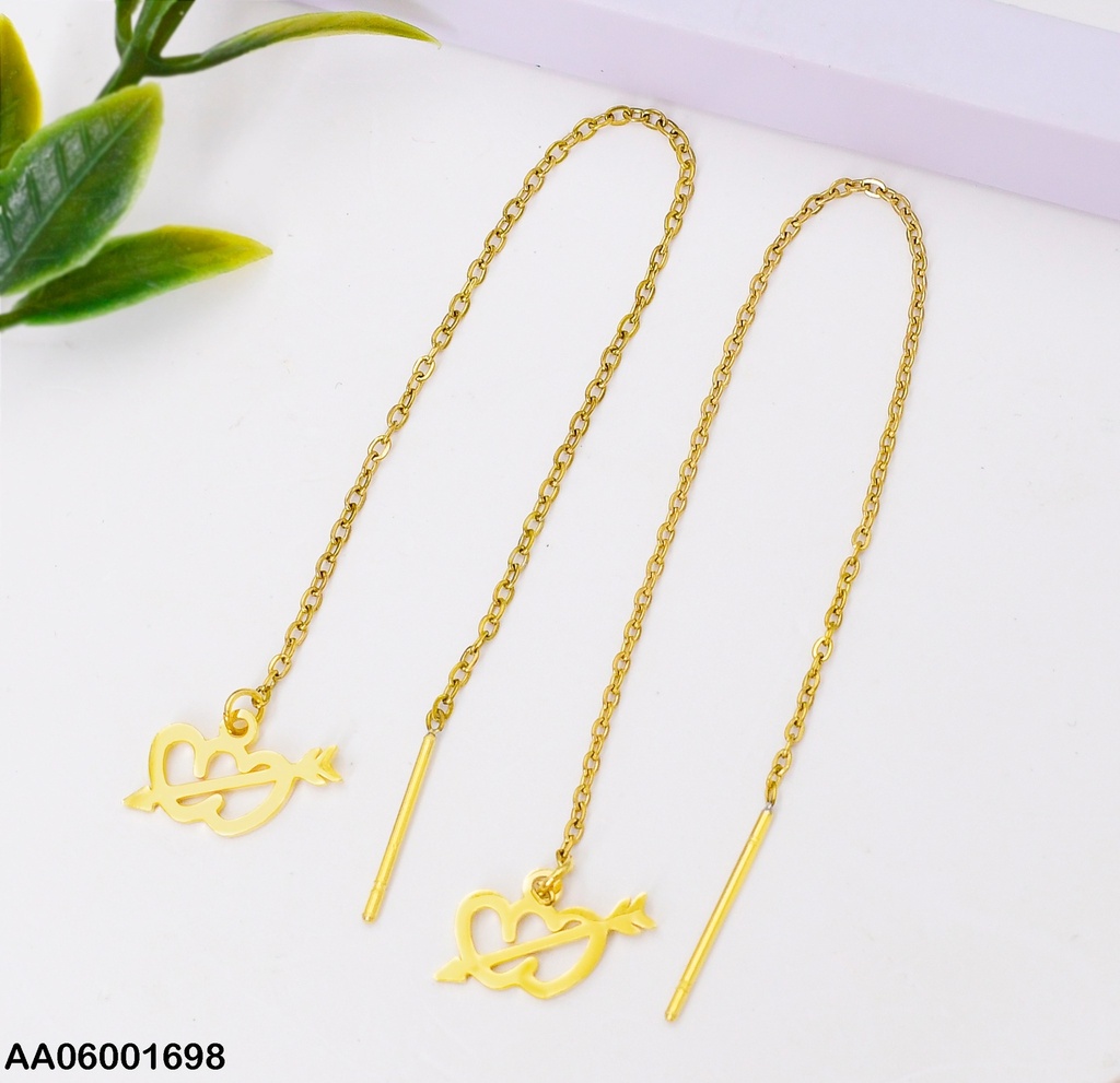 ARETES COLGANTE 2 CORAZONES FLECHA 0740161-W47