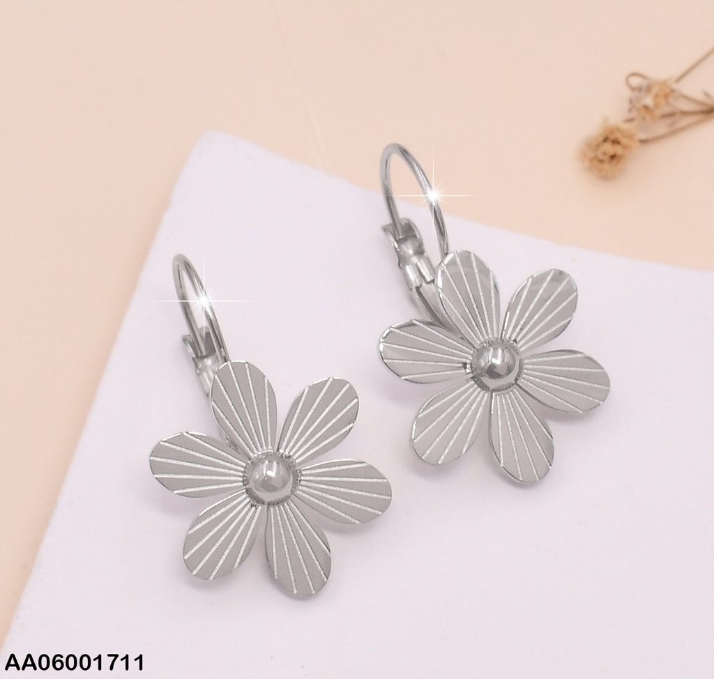 ARETES PLATEADO COLGAR FLOR 0712472-054