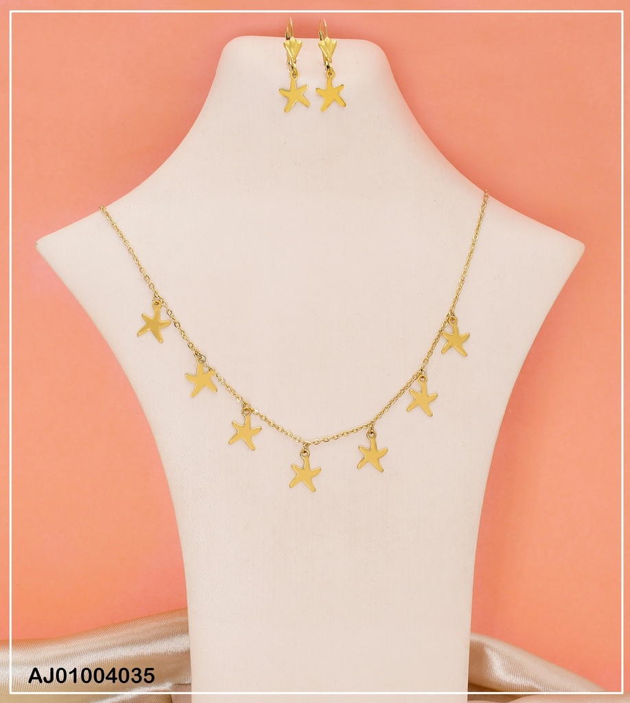JUEGO ARETES / DIJES ESTRELLAS  0712851-W02