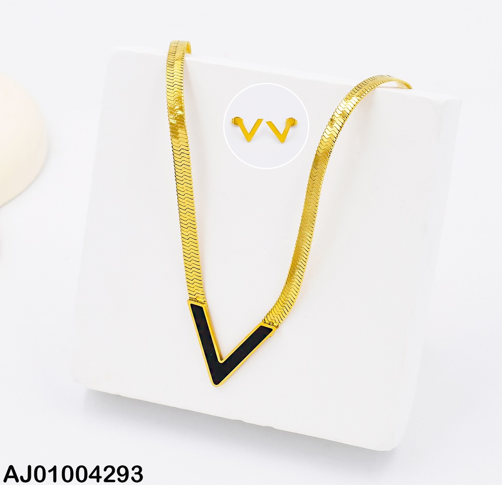 JUEGO ARETES/DIJE ¨V¨ 0711891