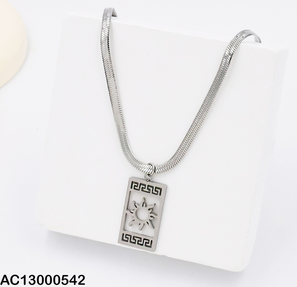 CADENA PLAT. PLACA MAYA CROQUI SOL 0713422