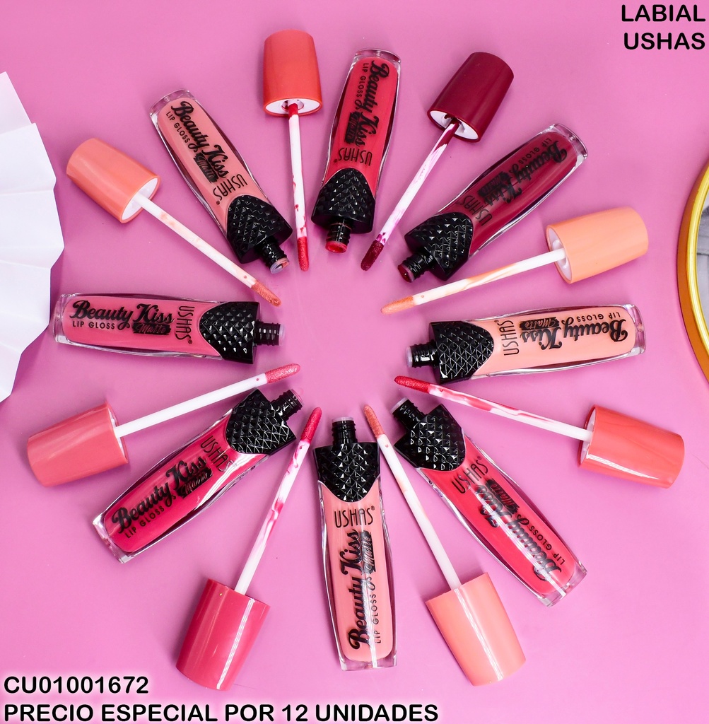 LABIAL BEAUTY KISS USHAS LG2522 SURTIDOS