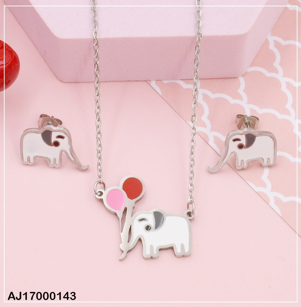 JUEGO PLATEADO ELEFANTE CON GLOBOS 0747172