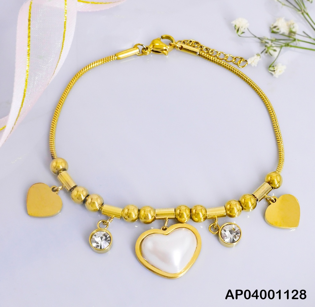 PULSERA FINA PELOTITAS/CILINDROS CENTRO🤍 0747631