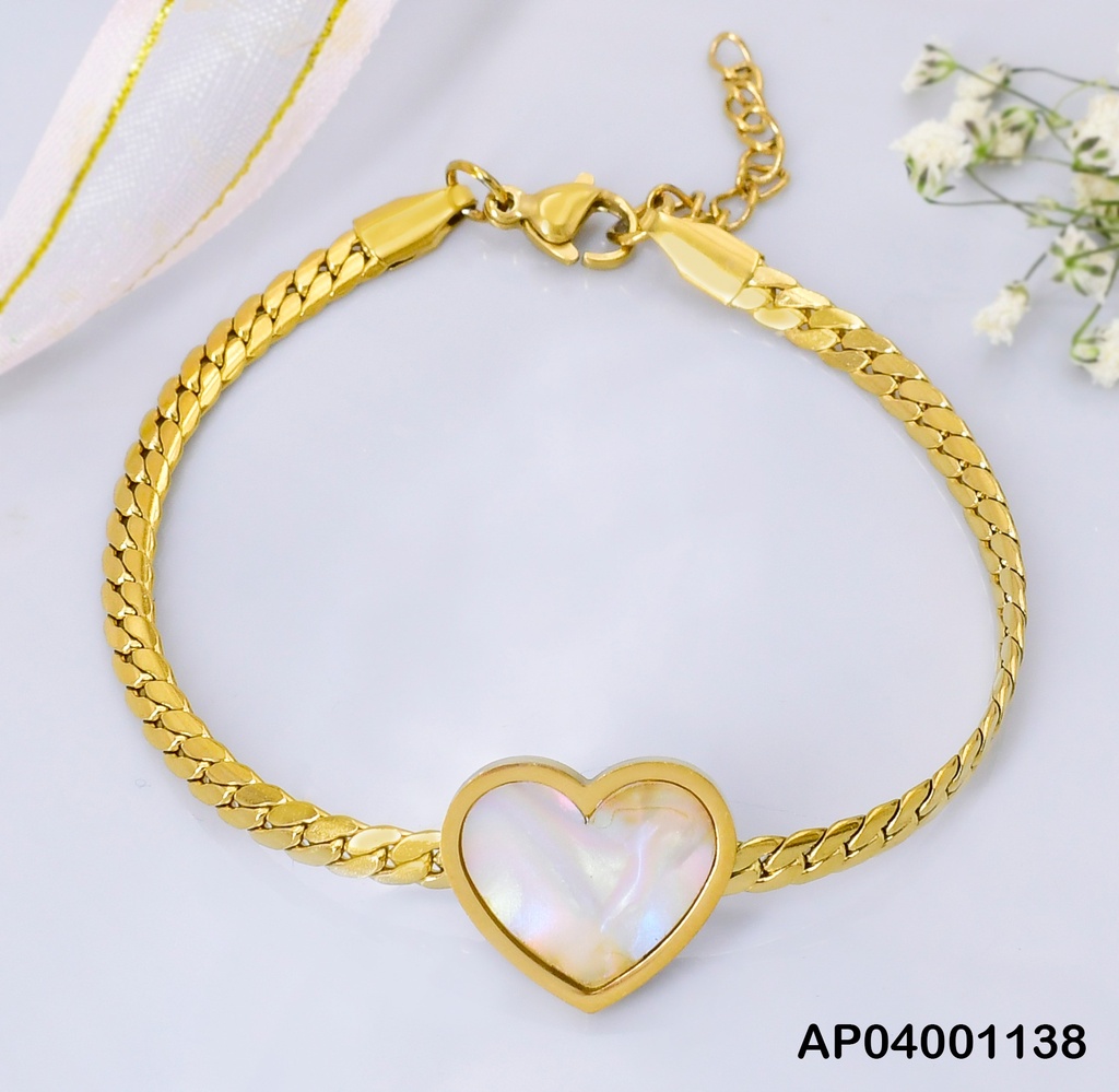 PULSERA MARTILLADA CENTRO CORAZON NACAR 0742101
