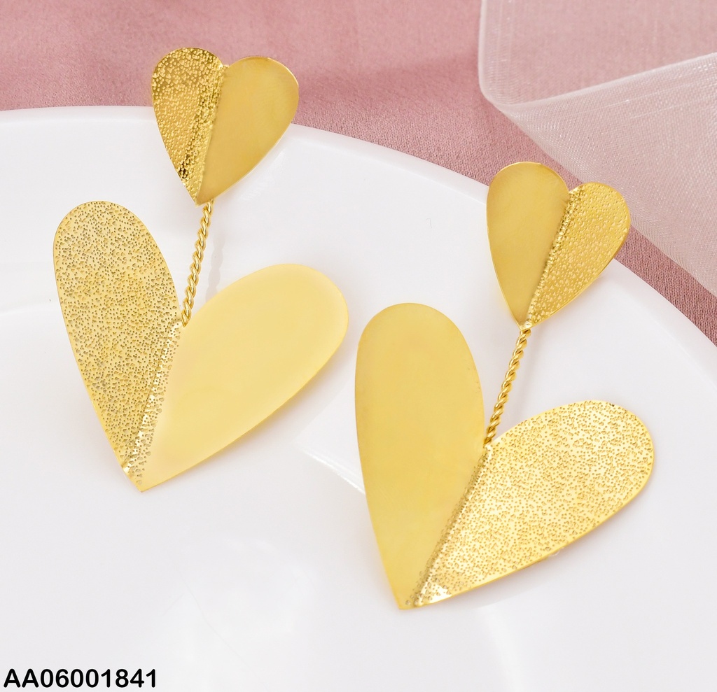 ARETES COLGAR CORAZONES VERT.LISO/CORRUGADO 0739051