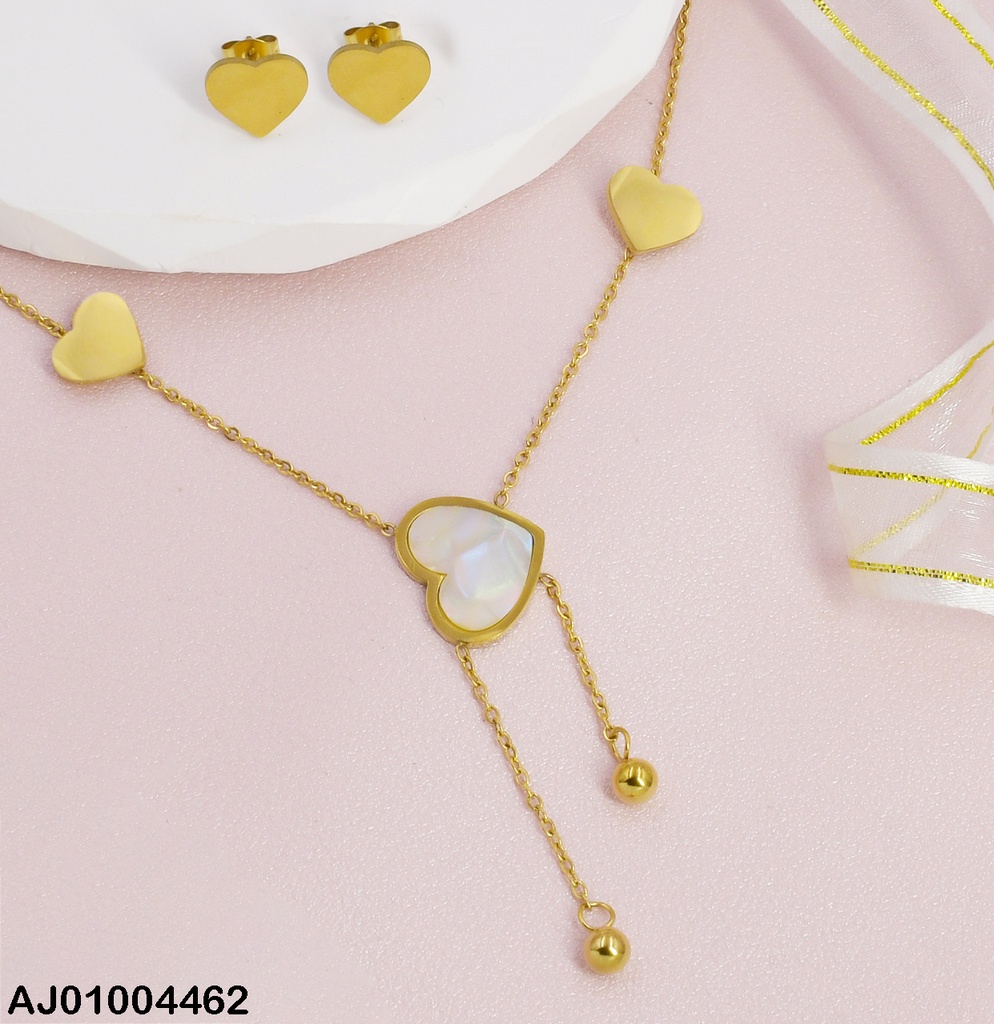 JUEGO/CADENA CORAZONES,DIJE BLANCO 0747491 (NPE2025)