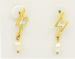 ARETES RAYO BLANCO C/PERLITA 0738631