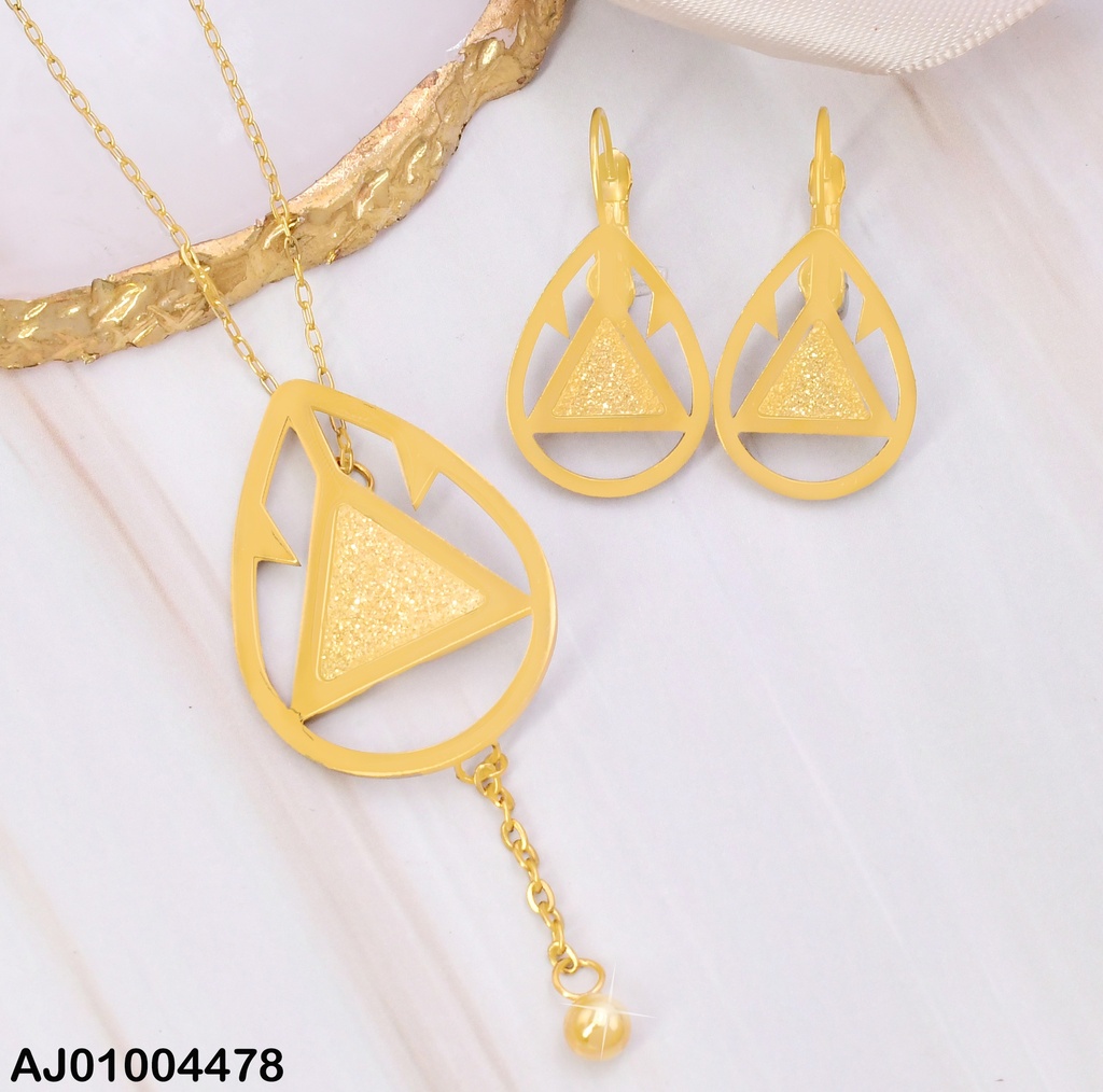 JUEGO GOTA C/TRIANGULO CENTRO ARETES COLGAR 07447701 (NPE2025)