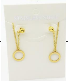 ARETES DOBLE CAD. COLGANTE CIRCULO 0746701