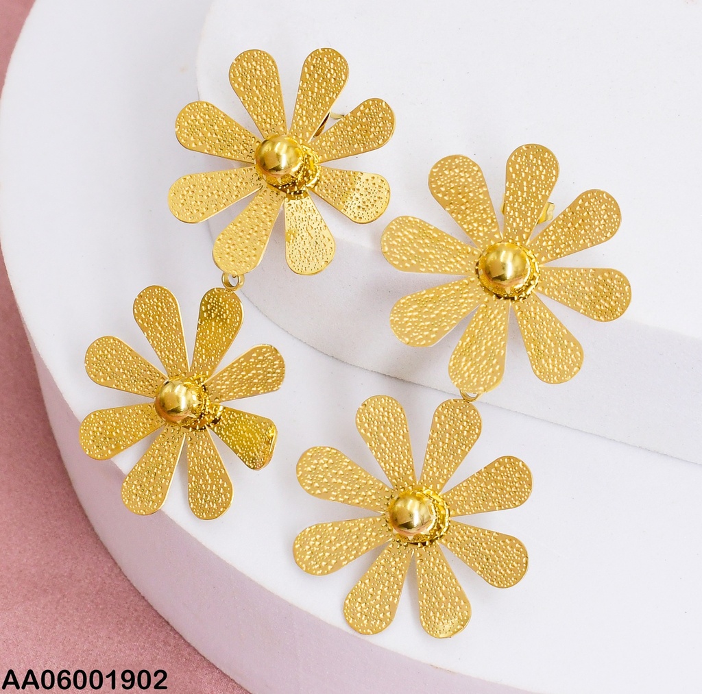 ARETES DOS FLORES COLGANTE 0738981-054