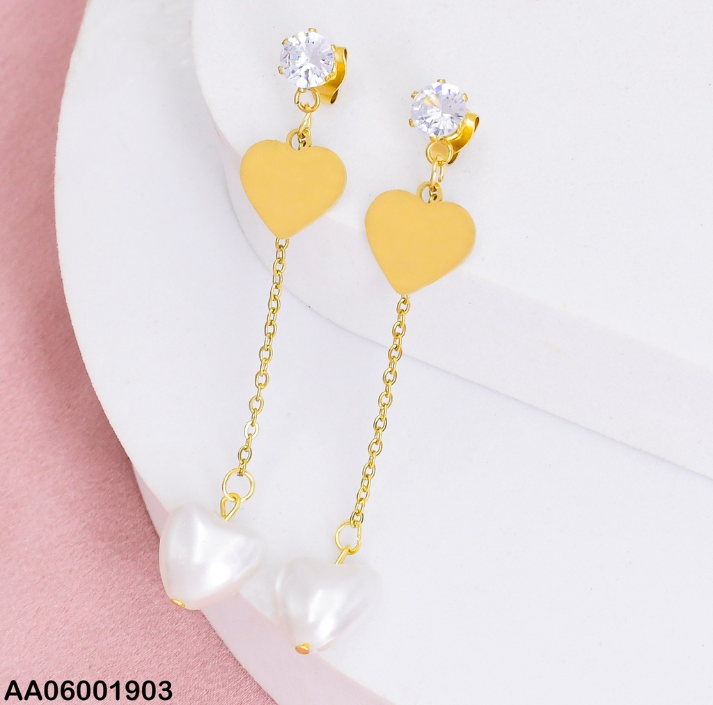 ARETES CORAZON PLACA COLGANTE BLANCO 0746821-W163