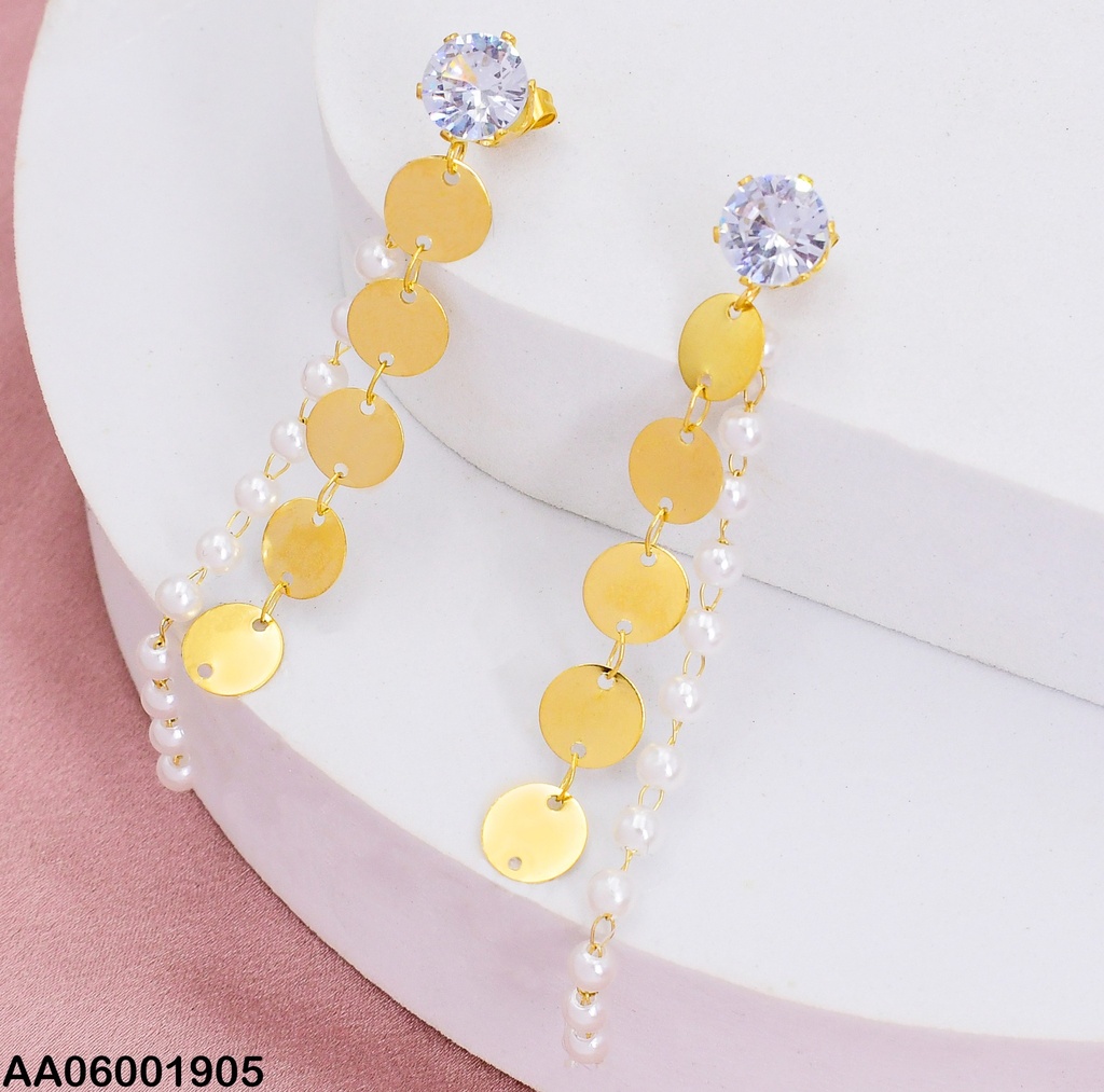 ARETES LARGOS PLACA RD. PERLITAS 0738641-054