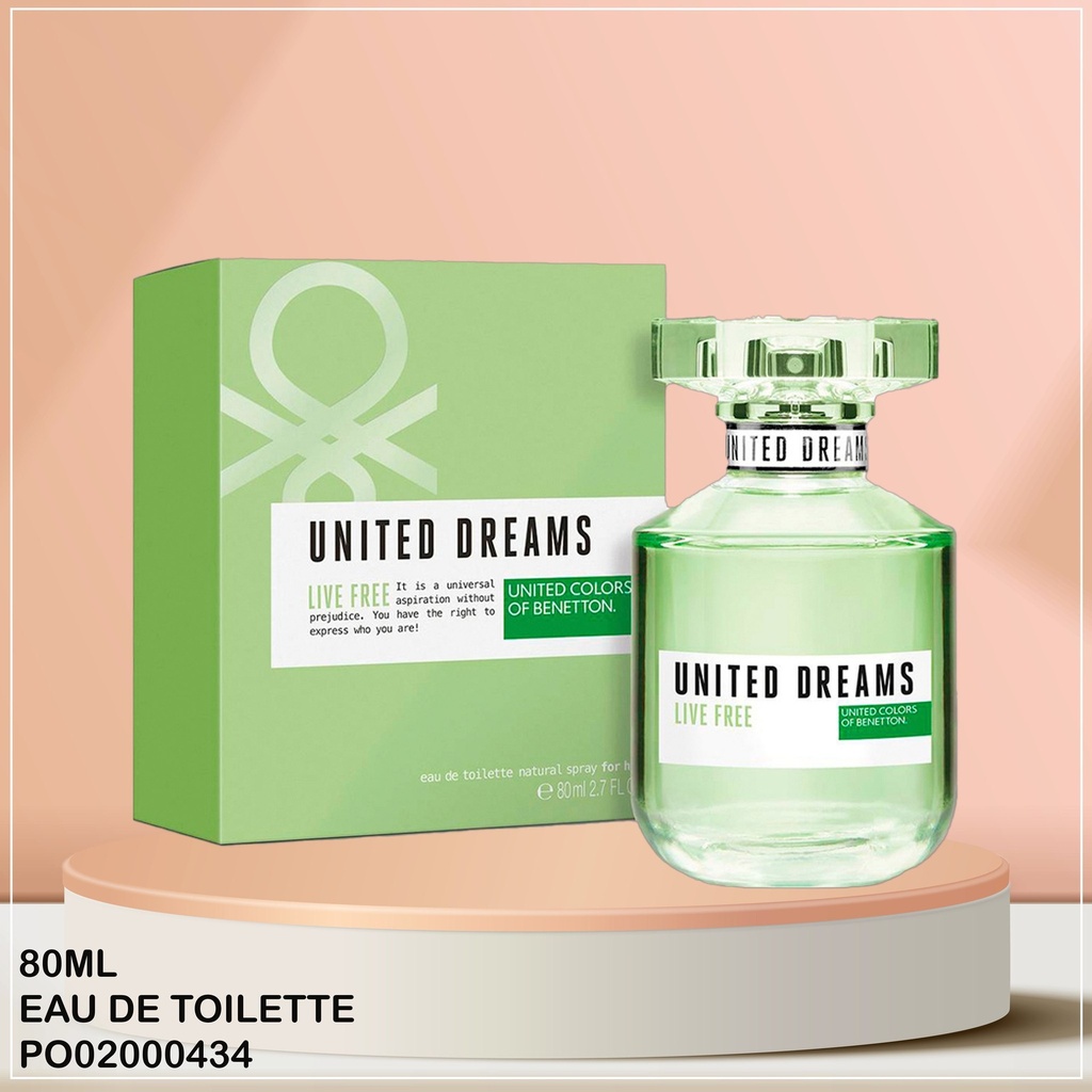 PERFUME UNITED DREAMS LIVE FREE FOR HER UNITED COLORS OF BENETTON EDT