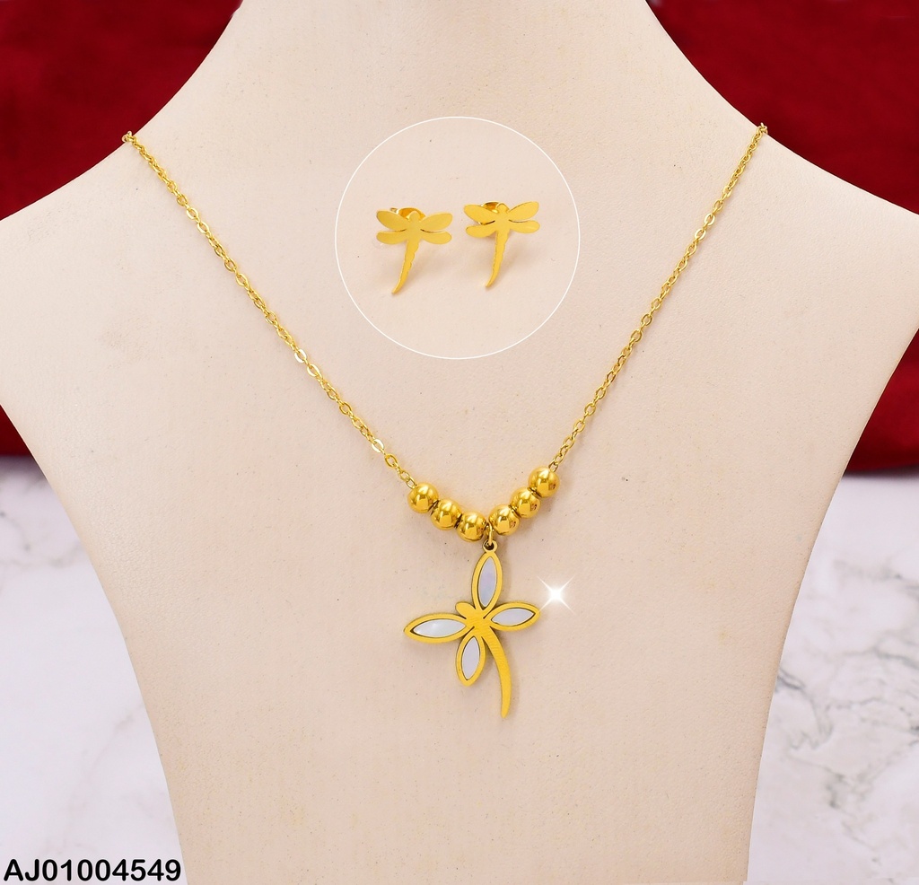 JUEGO ARETES DIJE LIBELULA 0746081