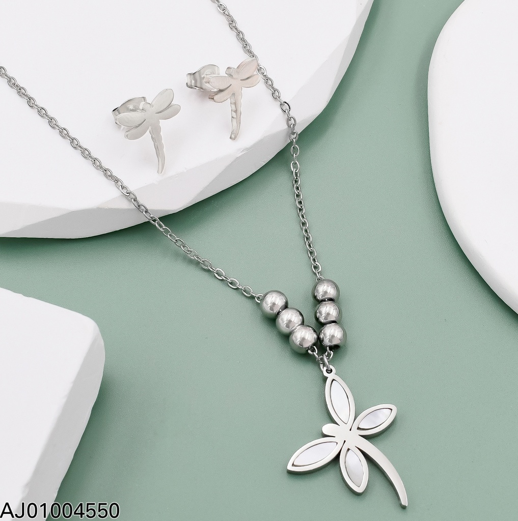 JUEGO PLATD. ARETES DIJE LIBELULA 0746082