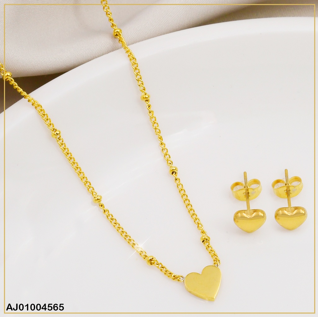 JUEGO ARETES CORAZON DIJE 07111491