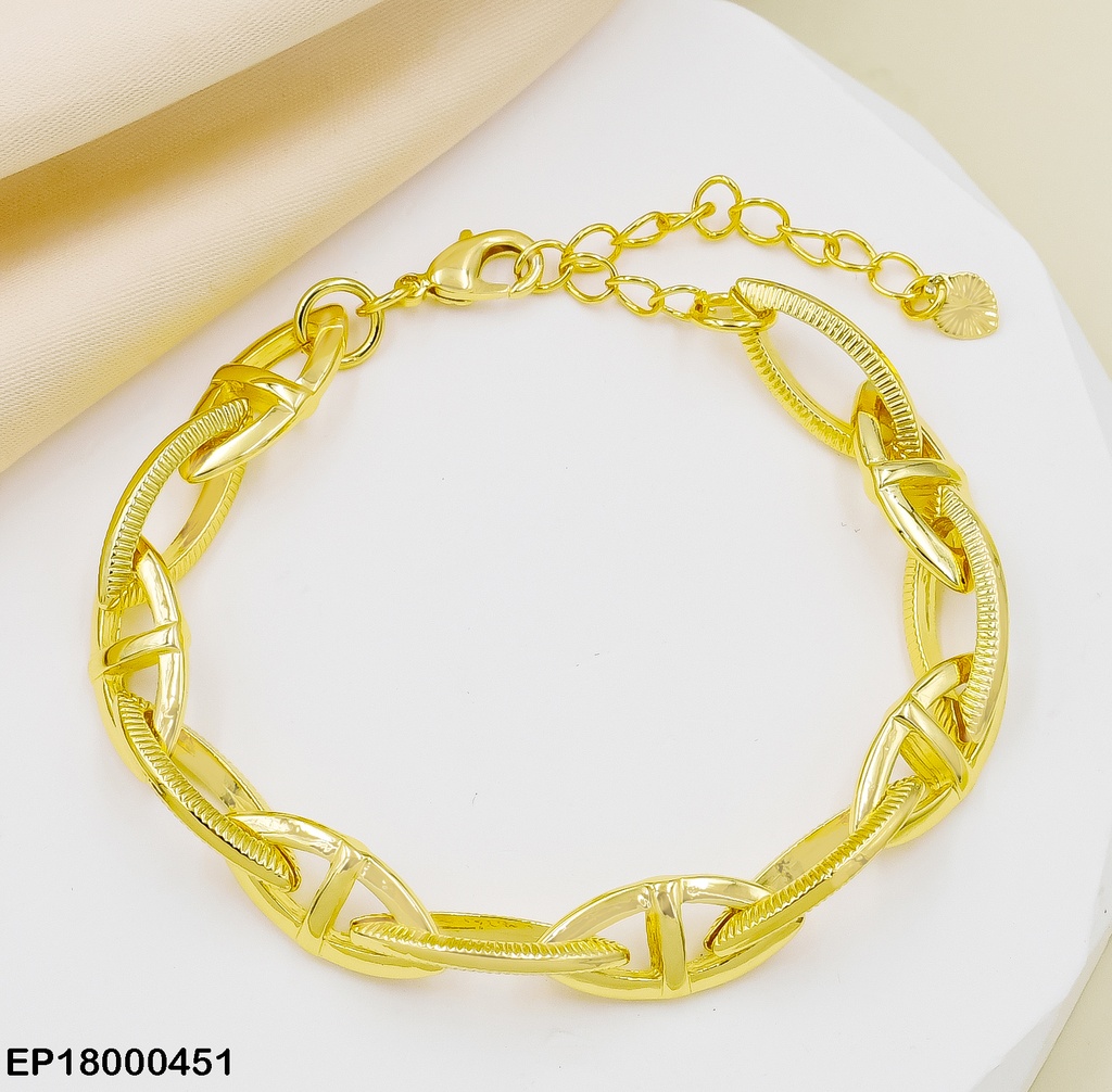 PULSERA FORMA DE ESPIGA ENTRELAZD BE094-9