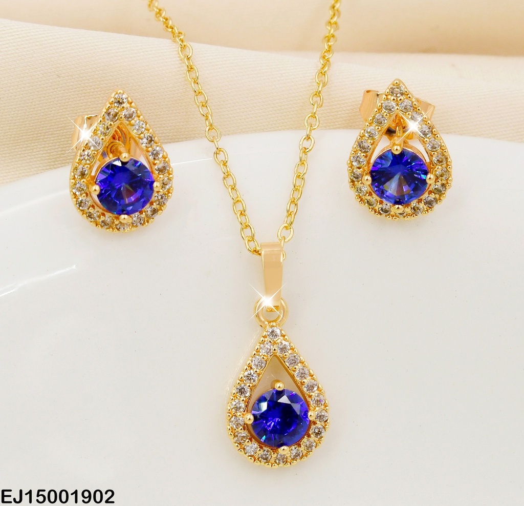 JUEGO GOTA ZIRCONIAS,CENTRO ZIRC.AZUL RD