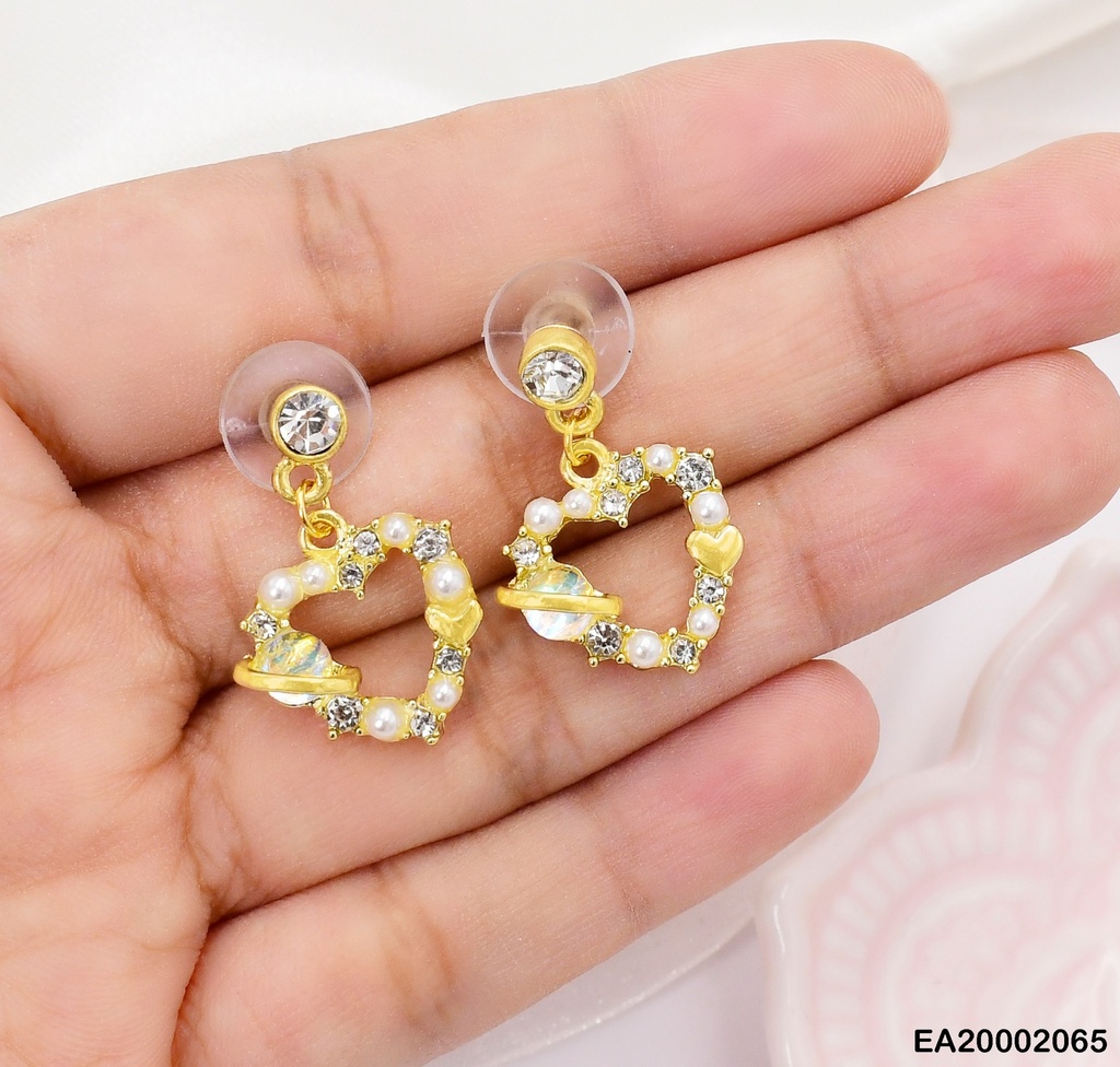 ARETES CROQUI CORAZON PERLITAS/CIRC.PIEDRA