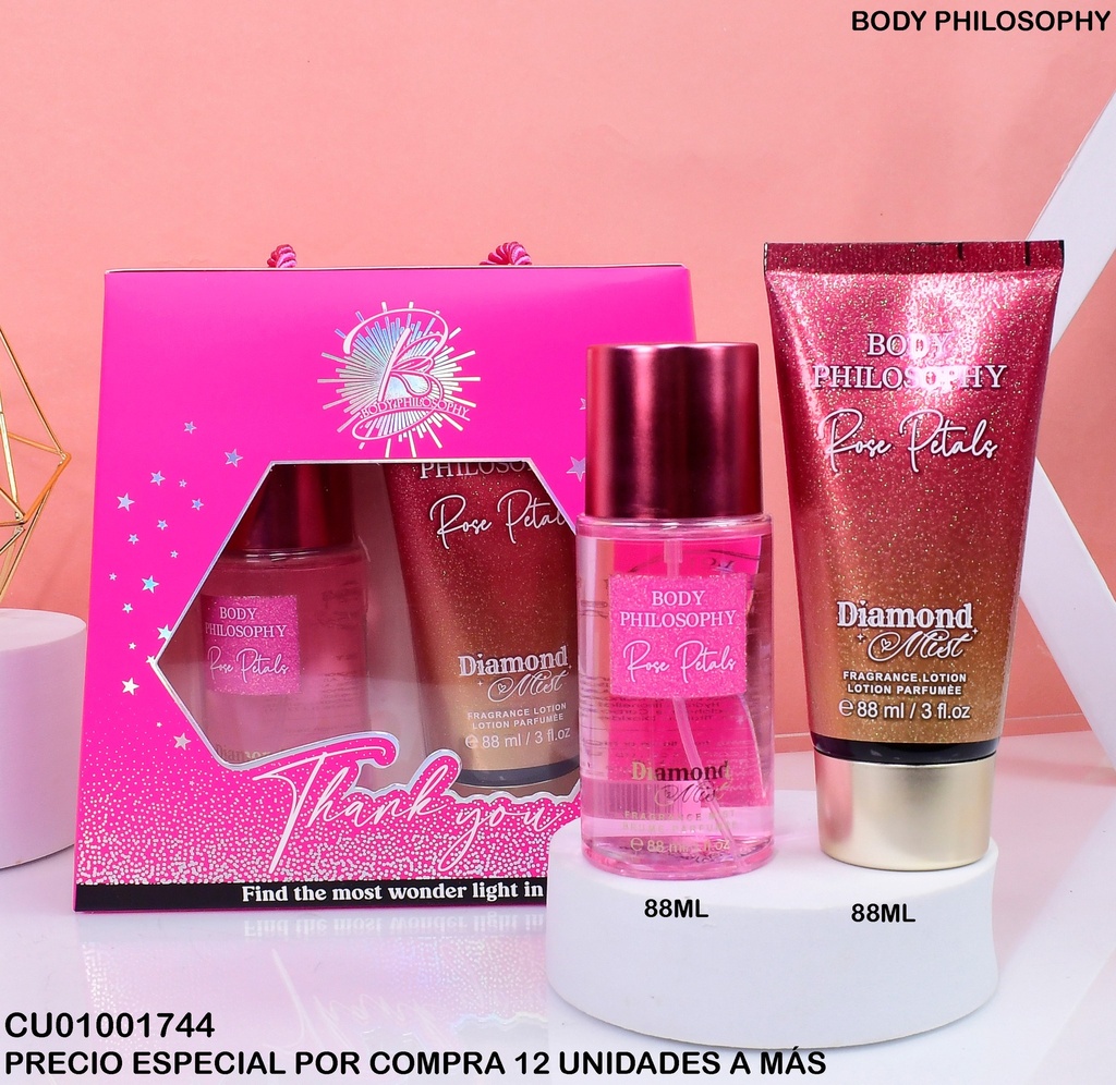THANK YOU SET 2 PCS ROSE PETALS T001-3