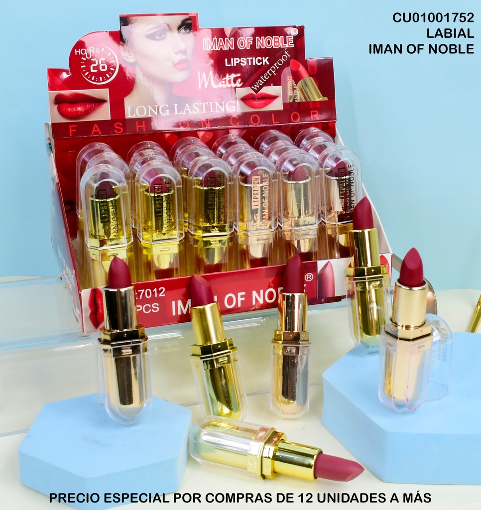 LABIAL MATTE IMAN OF NOBLE # 7012