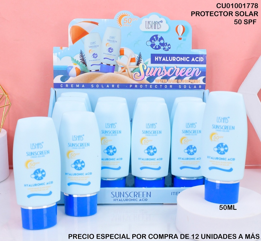 BLOQUEADOR SOLAR  SUNSCRENN ACIDO HYALURONICO # HA340