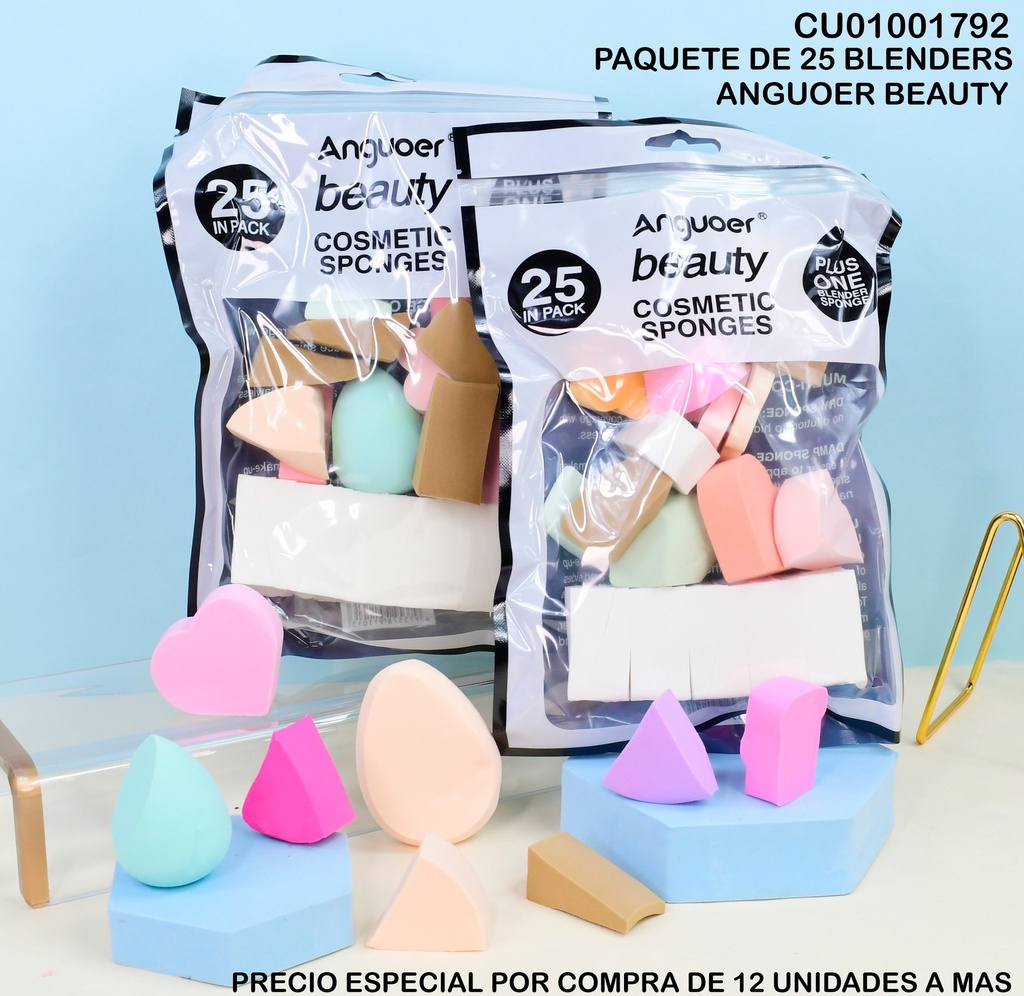 SET DE 25 PIEZAS DE BLENDER ANGUOER BEAUTY # 8048