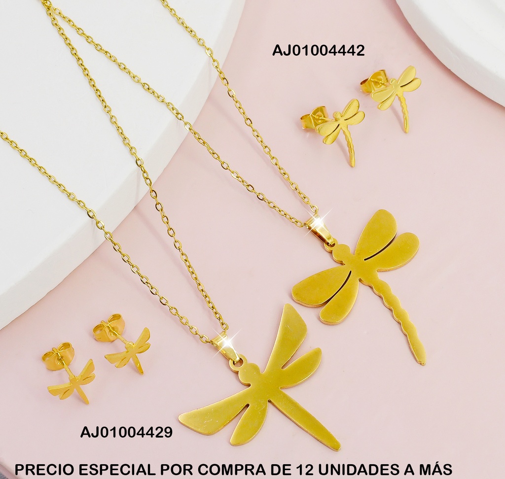 JUEGO PLACA LIBELULA VERTICAL BR.