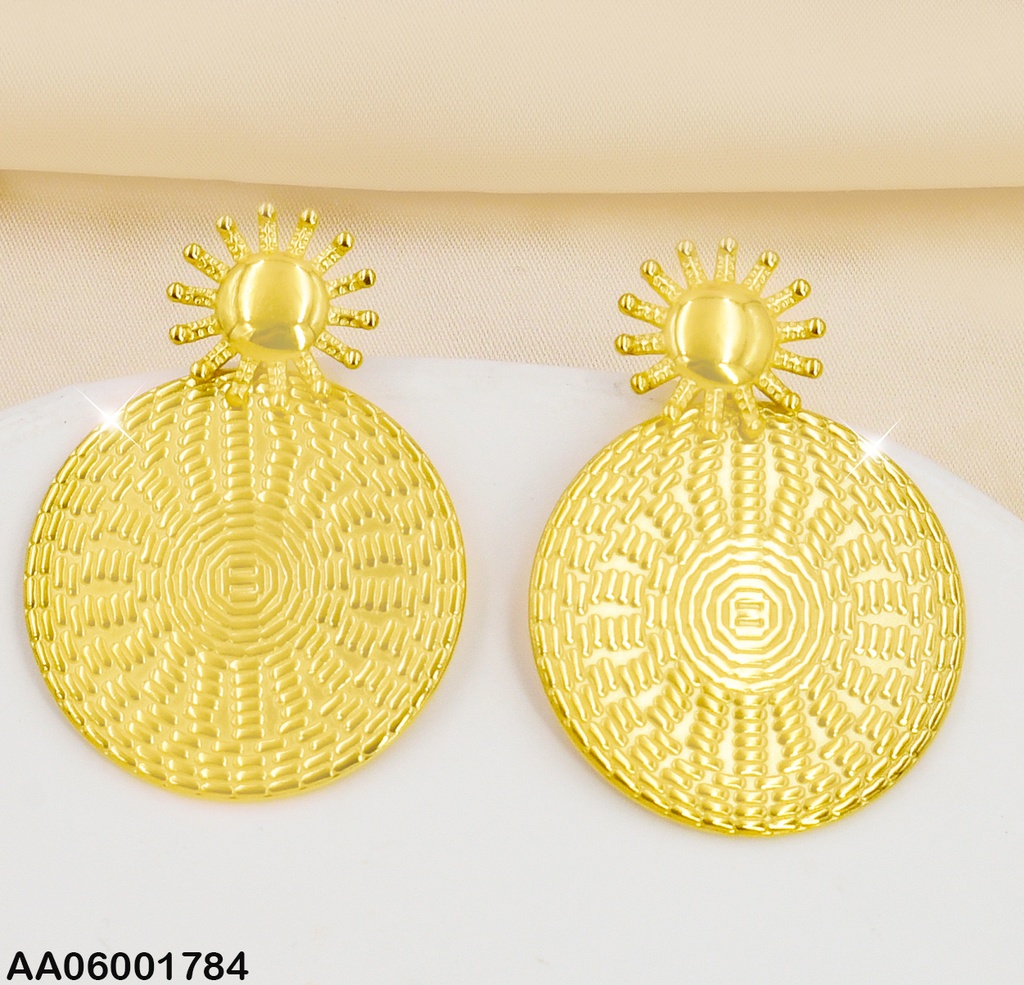 ARETES REDONDOS GRABADO ARTESANO
