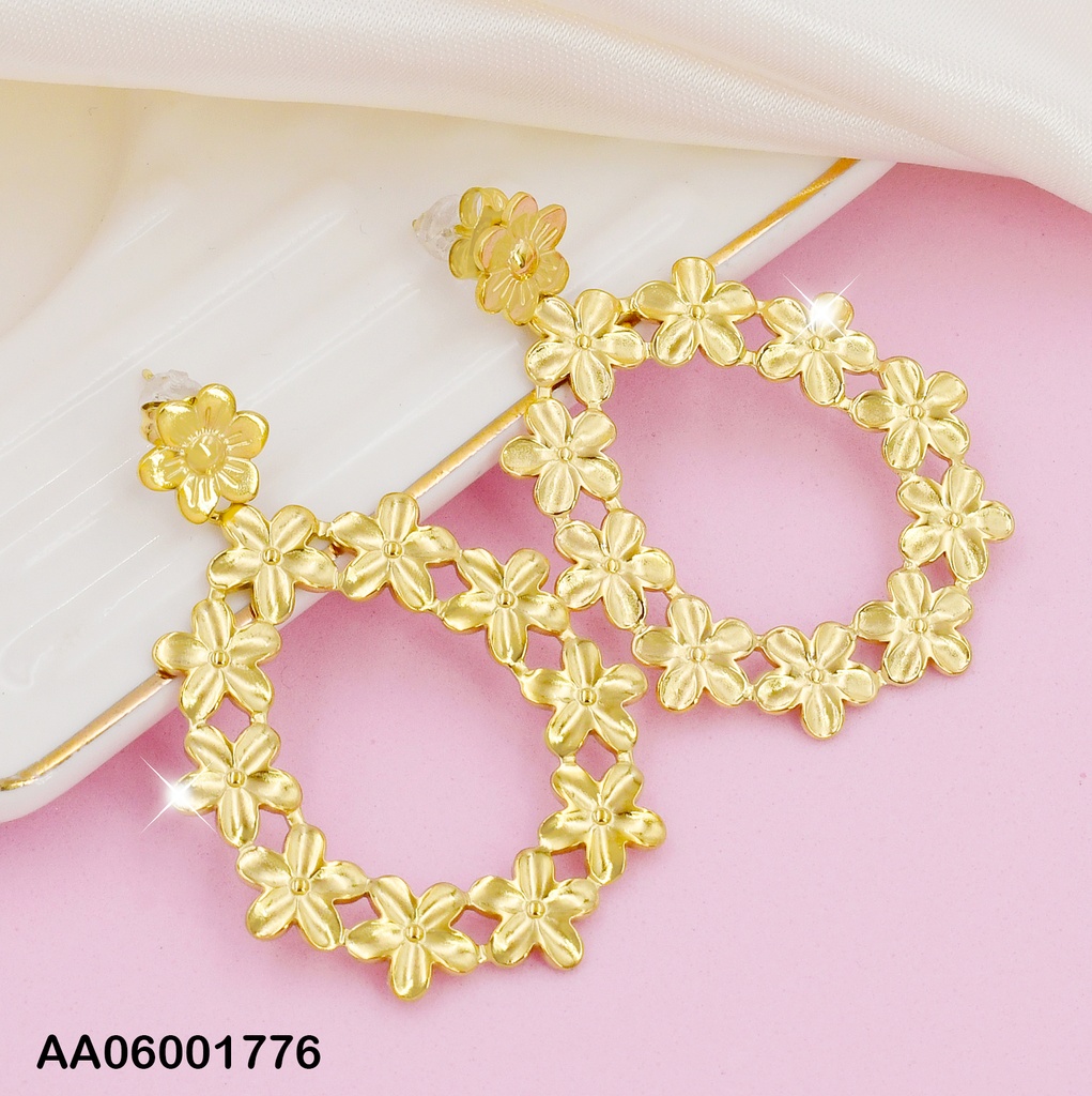 ARETES  FLORES GOTA COLGANTE EA100-131
