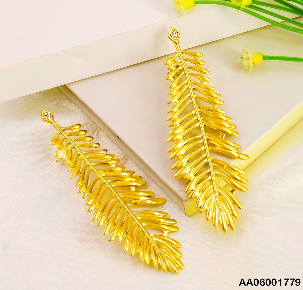 ARETES ZIRCONIA ROMBO C/ PALMERA COLGANTE