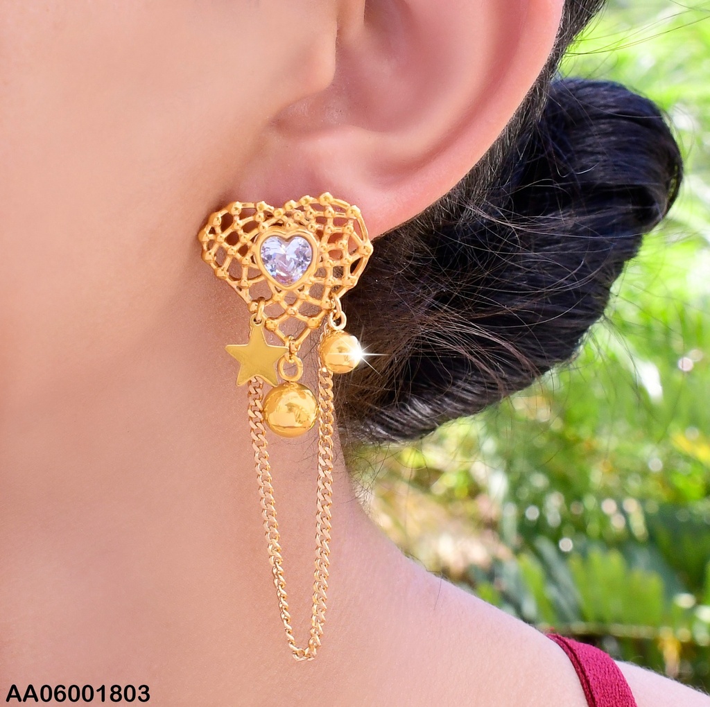 ARETES CORAZON ZIRC. CAD. COLGANTE EA134-45 (P.E.NOV2025)