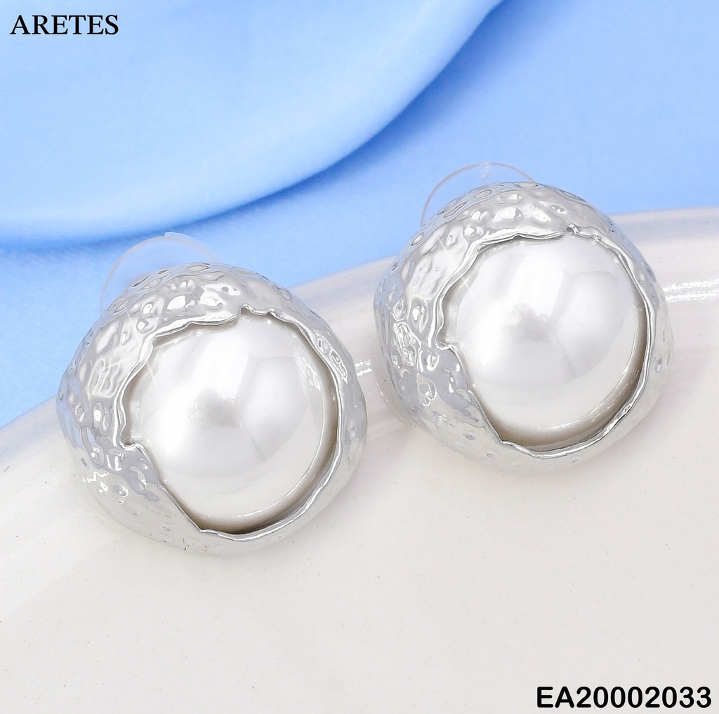 ARETES PLATEADO MEDIA PERLA EE036-120 (NPE2025)