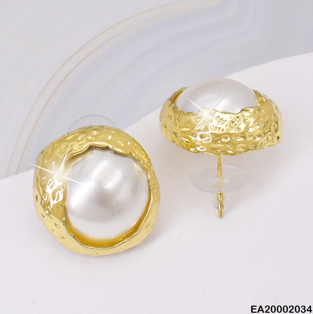 ARETES DORADO MEDIA PERLA EE037-120 (NPE2025)