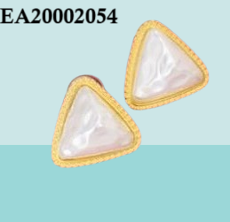ARETES  TRIANGULO CREMA BORDE DORD. EE057-120 (NPE2025)