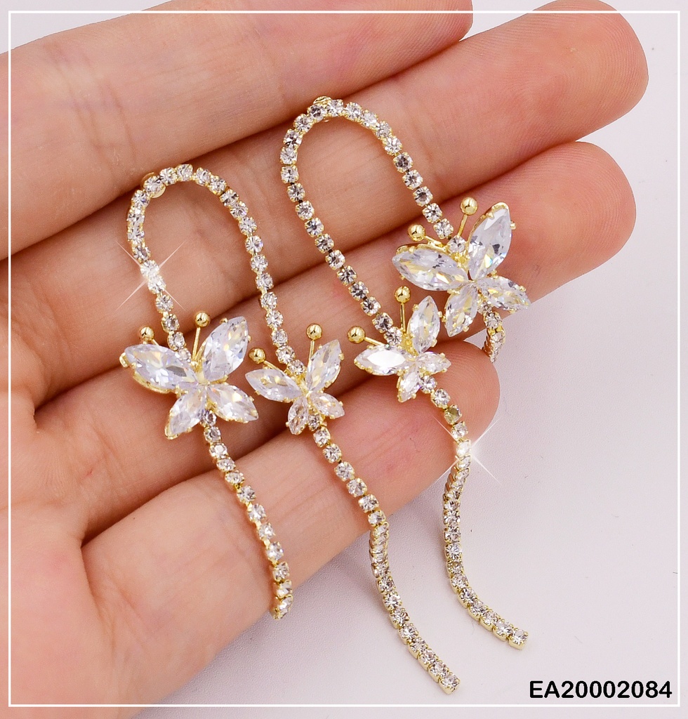 ARETES "∩" ZIRCONIAS C/2 MARIPOSAS EE162-132