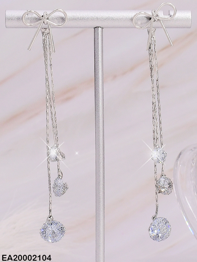 ARETES PLATD LAZO CAD. COLGANTE EE203-132