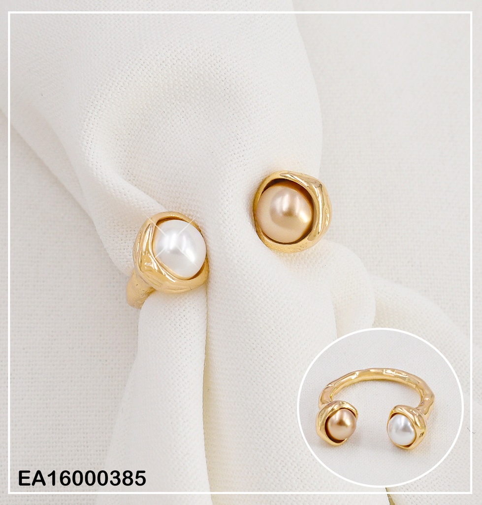 ANILLO TIPO C PERLA  PUNTAS RE063-9