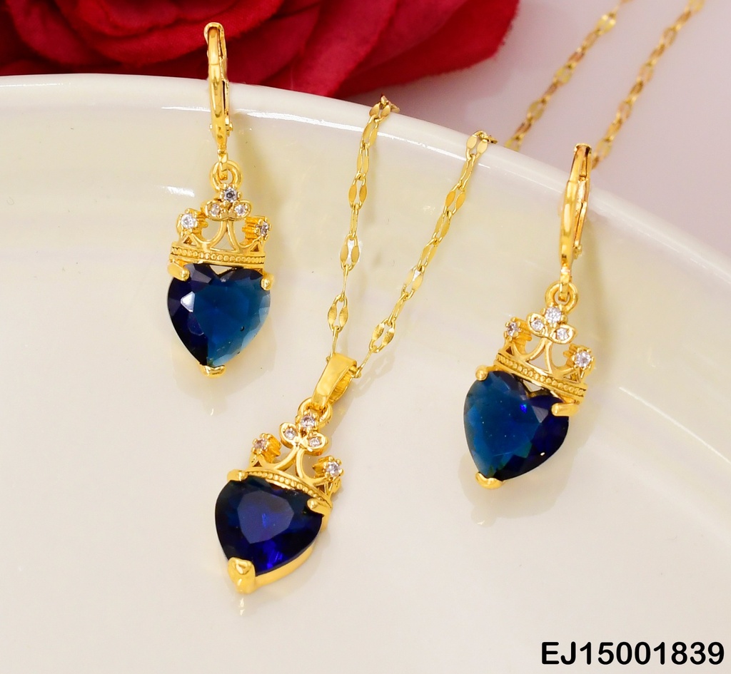 JUEGO ARETES COLGANT/DIJE CORAZON SE218-10