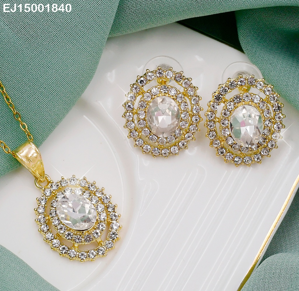 JUEGO OVALO ZIRC.CON DOBLE BASE ZIRC.PEQ.
