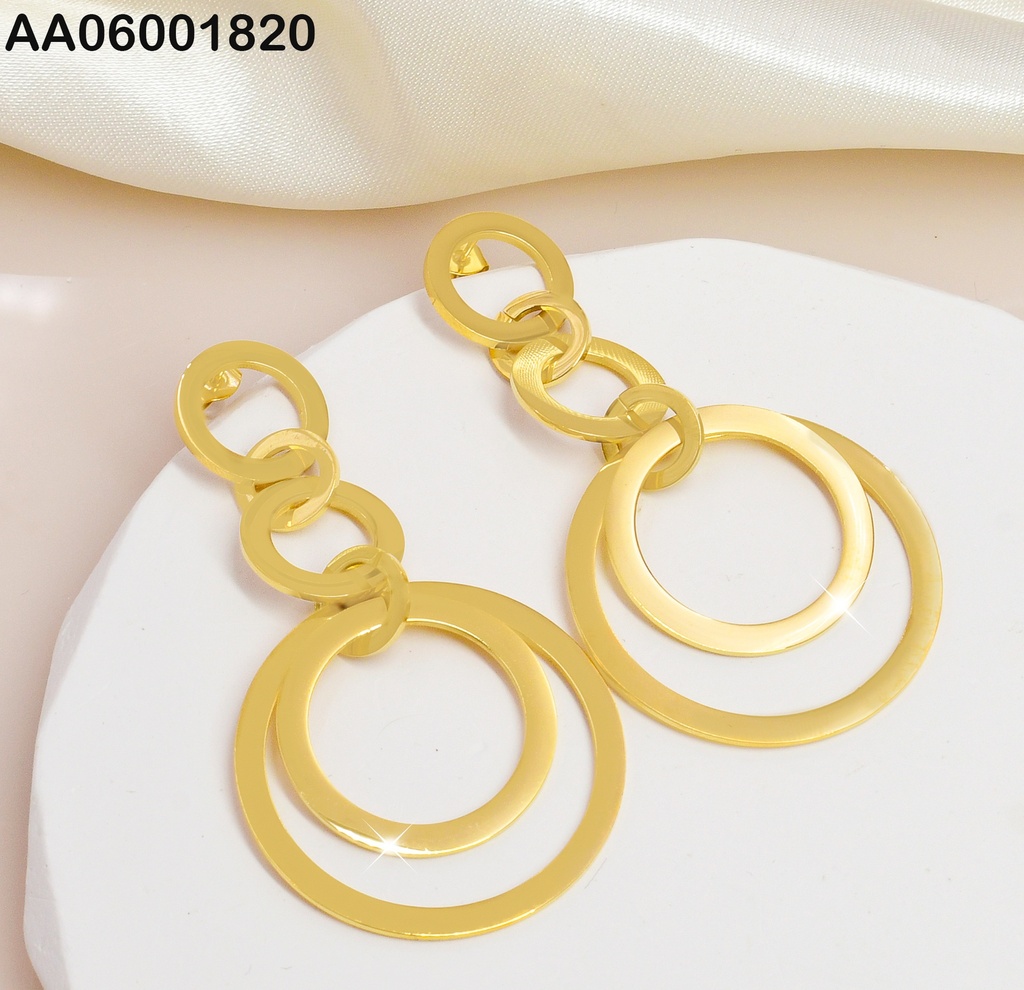 ARETES CIRCULOS PLANOS ENTRELAZADOS 3 NIVELES