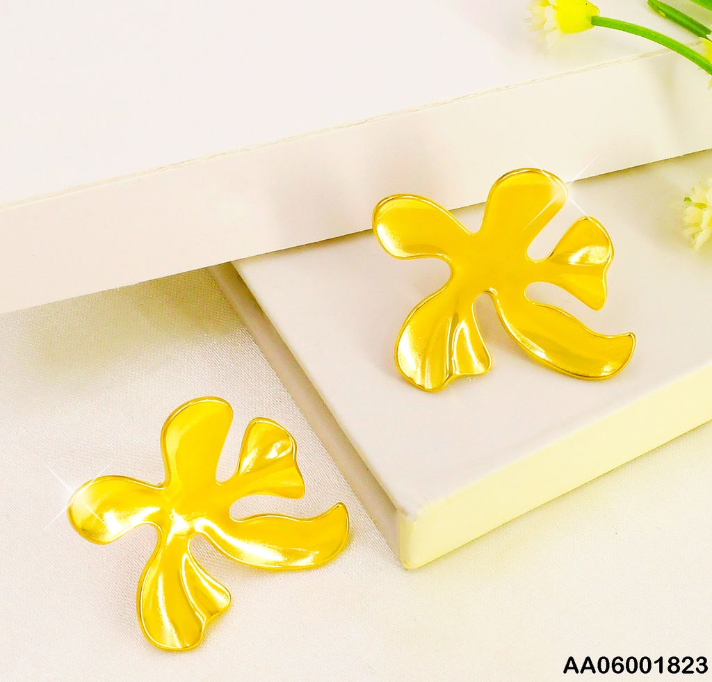 ARETES 5 PETALOS LISOS IRREGULARES EA163-45