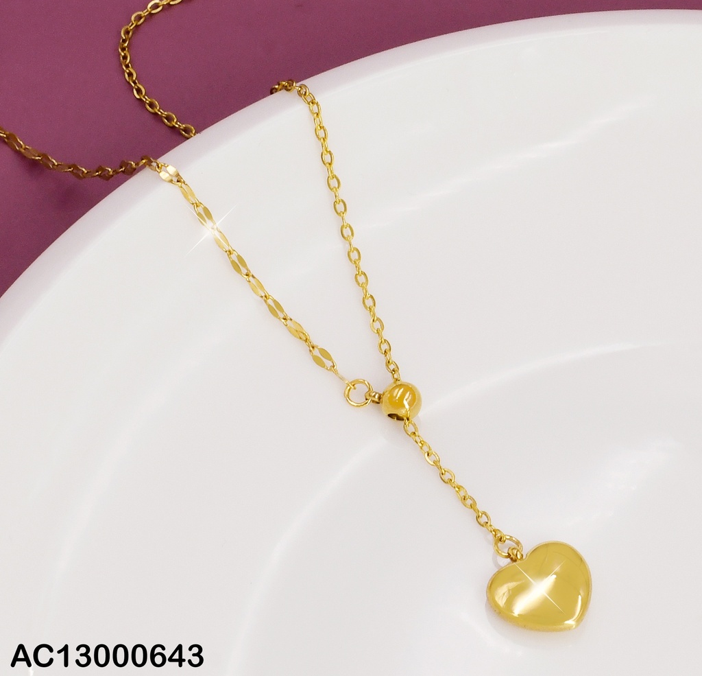 CADENA 2 TRAMAS DIF.  DIJE CORAZON CA111-45